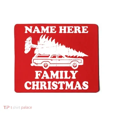 Personalize Family Christmas Custom Mousepad
