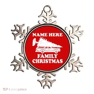 Personalize Family Christmas Custom Ornament