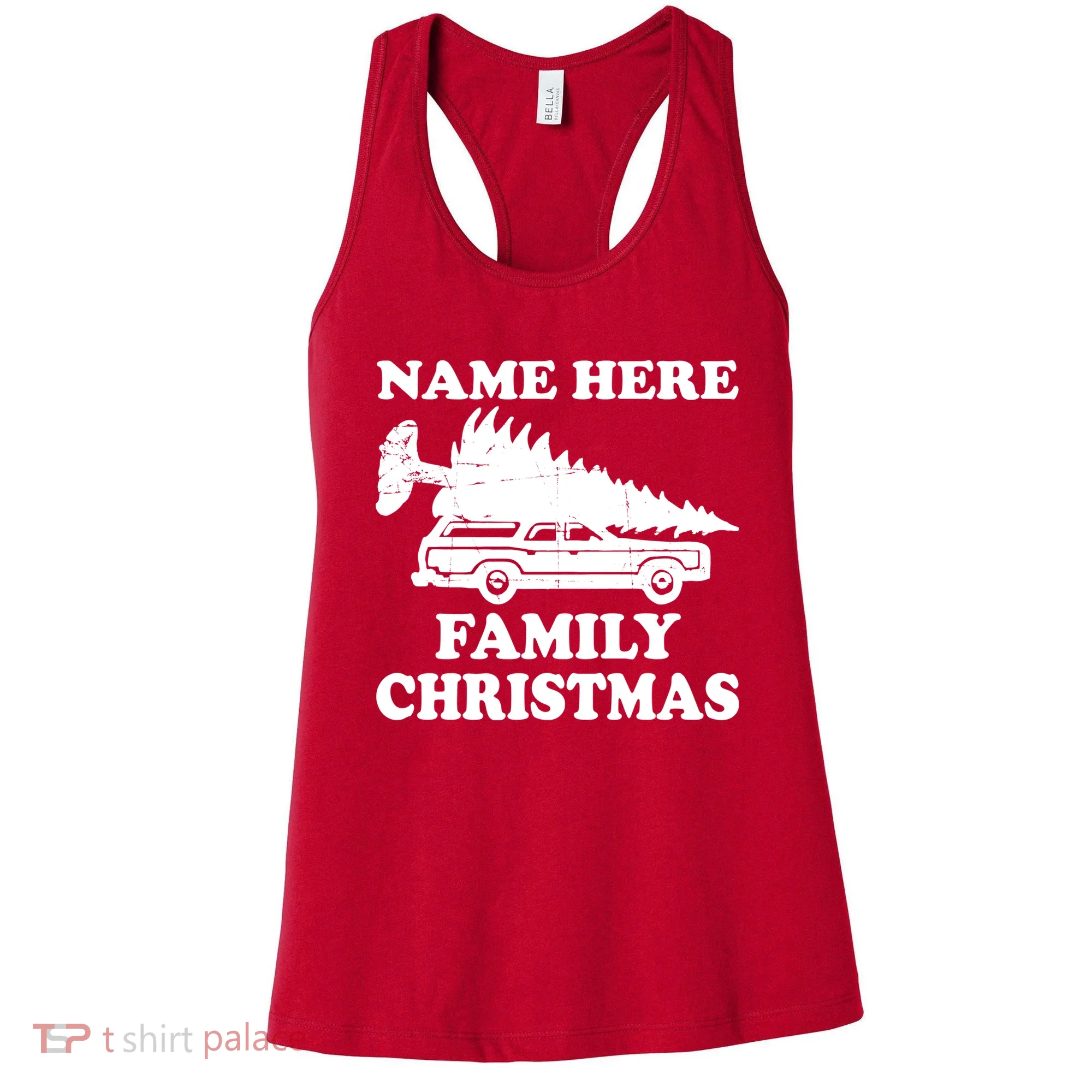 Personalize Family Christmas Custom Women's Tank Top