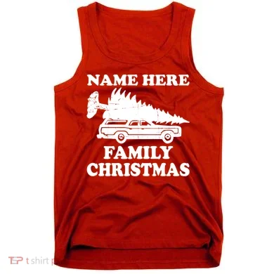 Personalize Family Christmas Custom Tank Top