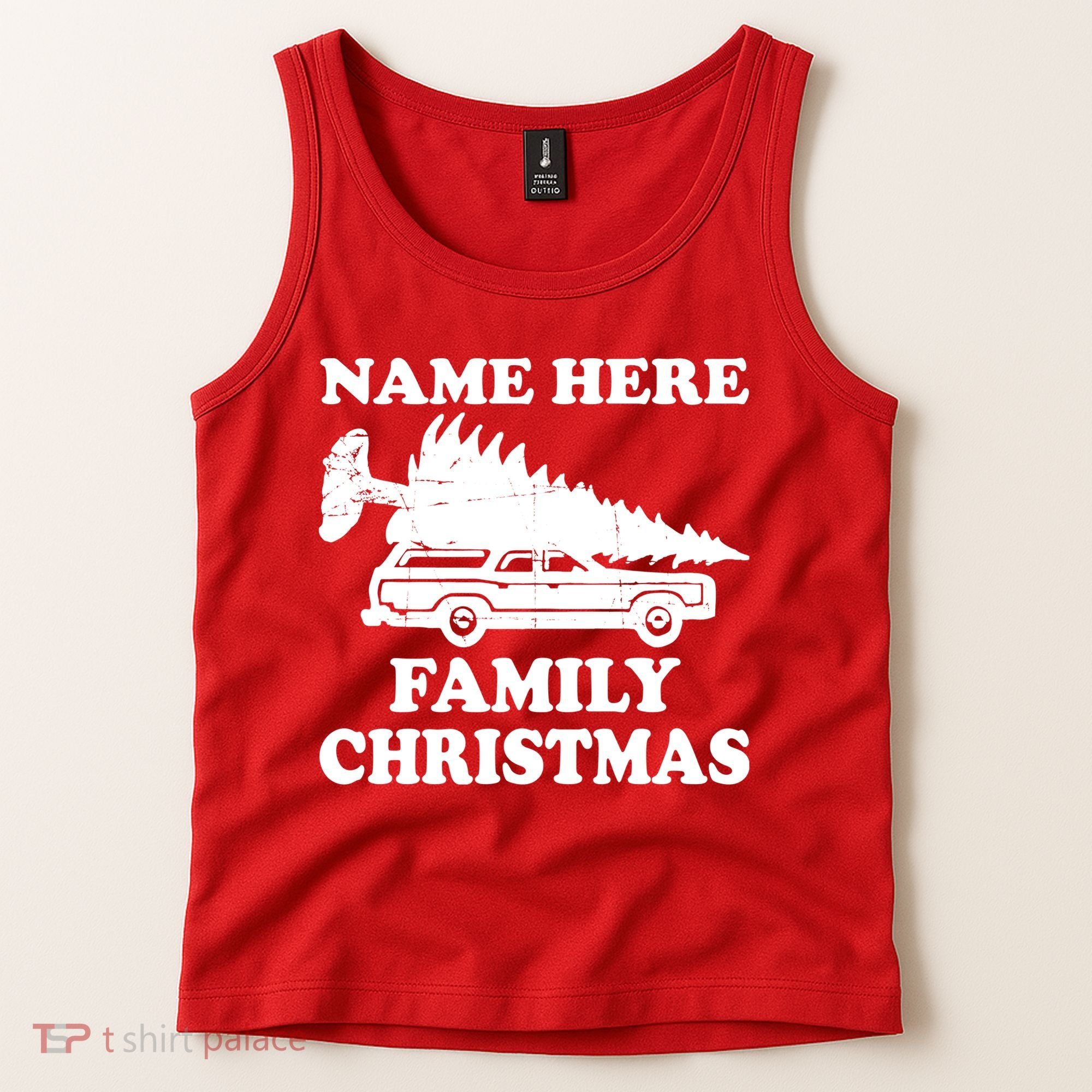 Personalize Family Christmas Custom Tank Top