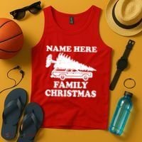 Personalize Family Christmas Custom Tank Top thumb 4