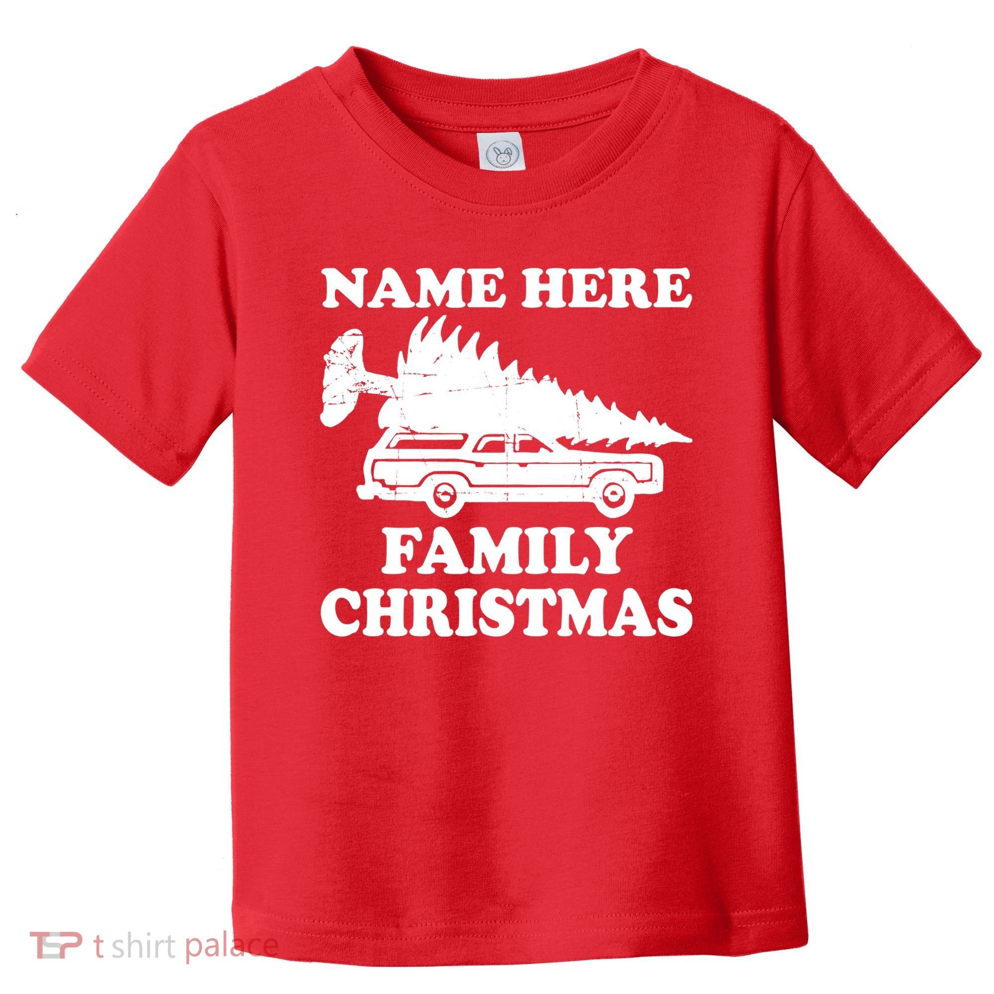 Personalize Family Christmas Custom Toddler T-Shirt