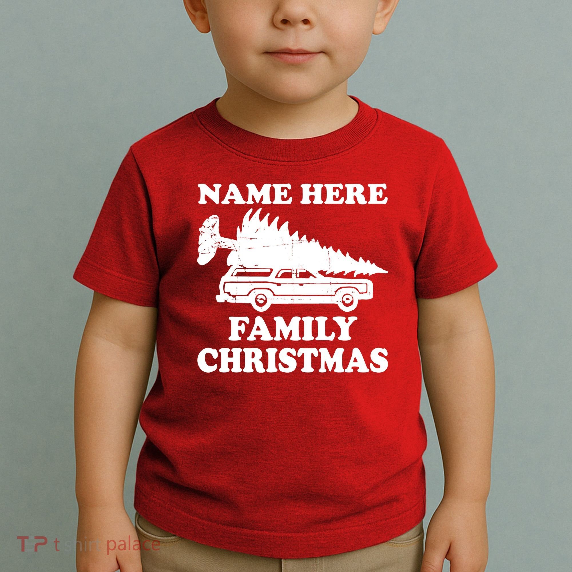 Personalize Family Christmas Custom Toddler T-Shirt