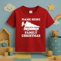 Personalize Family Christmas Custom Toddler T-Shirt thumb 3