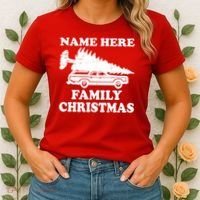 Personalize Family Christmas Custom Women's T-Shirt thumb 2