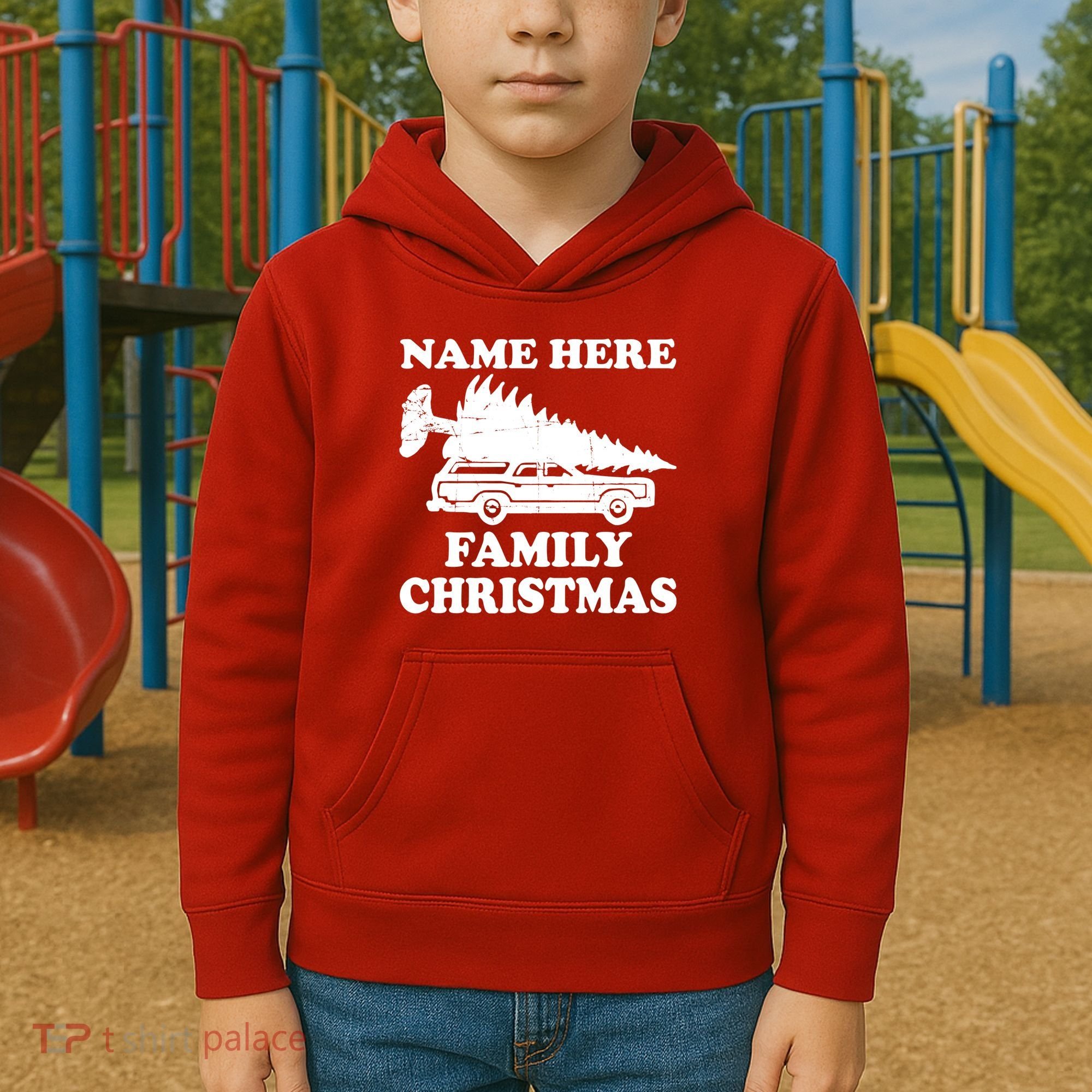 Personalize Family Christmas Custom Kids Hoodie