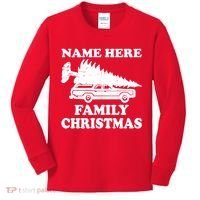 Personalize Family Christmas Custom Kids Long Sleeve Shirt thumb 0