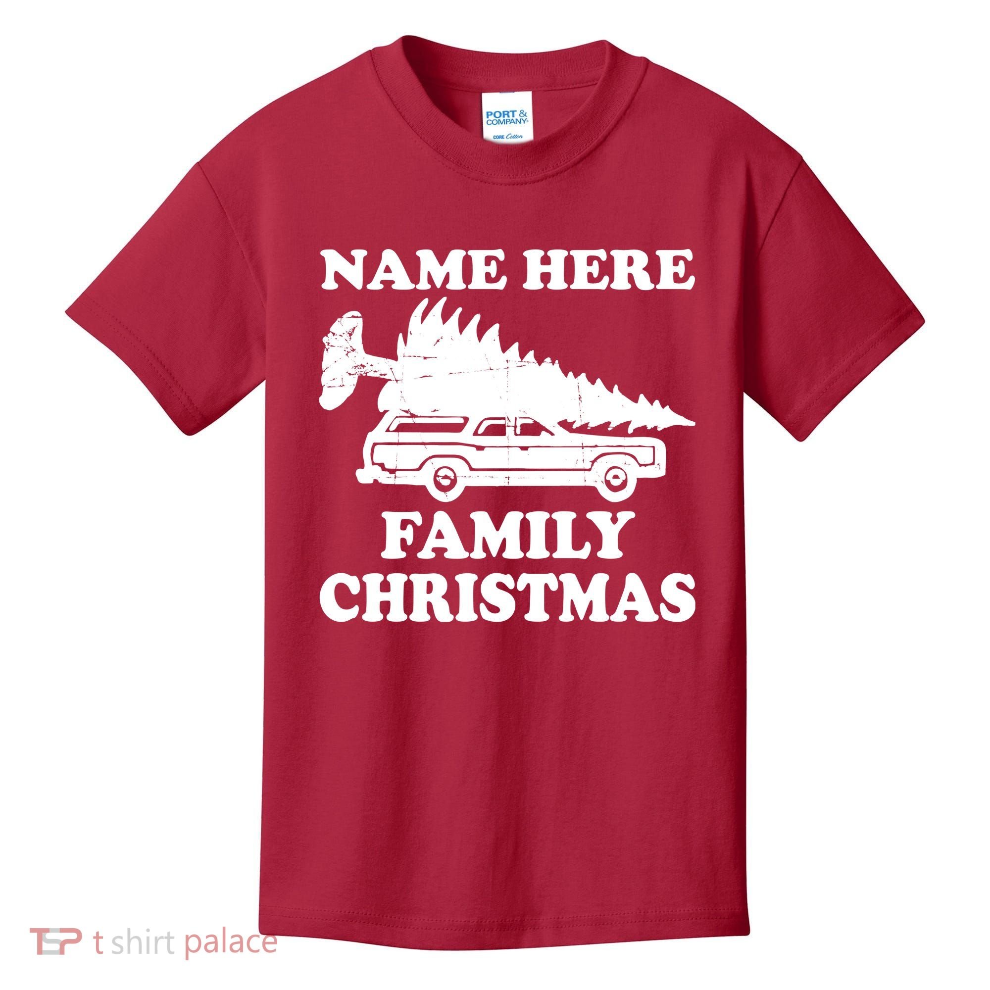 Personalize Family Christmas Custom Kids T-Shirt