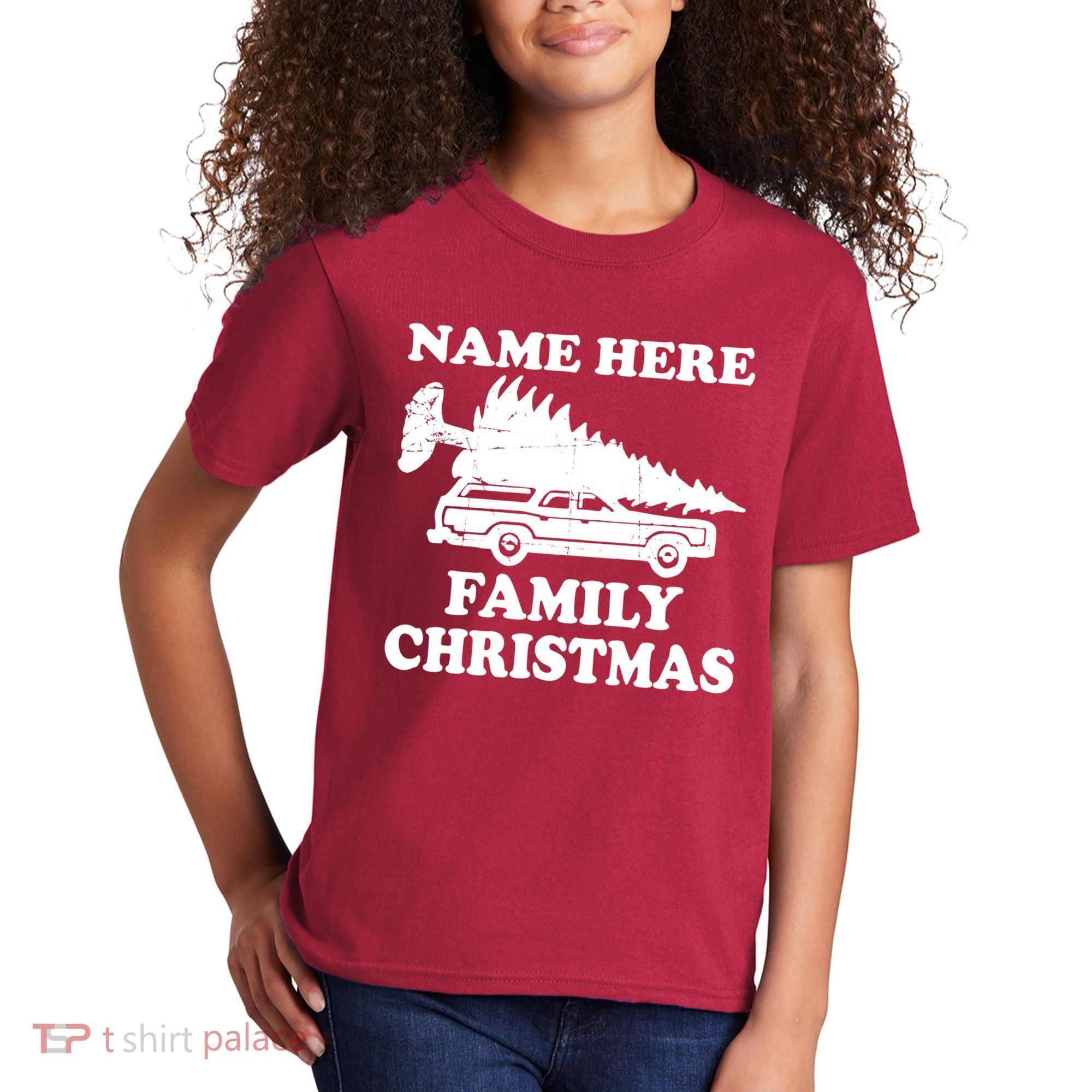 Personalize Family Christmas Custom Kids T-Shirt