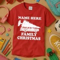 Personalize Family Christmas Custom Kids T-Shirt thumb 3