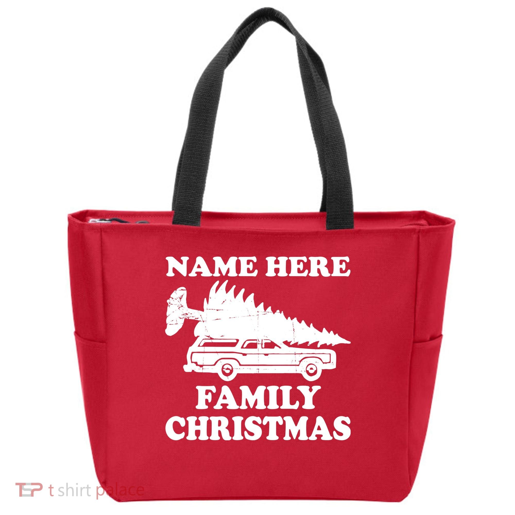 Personalize Family Christmas Custom Tote Bag