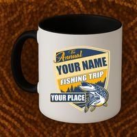 Personalize Fishing Trip Custom Coffee Mug thumb 2