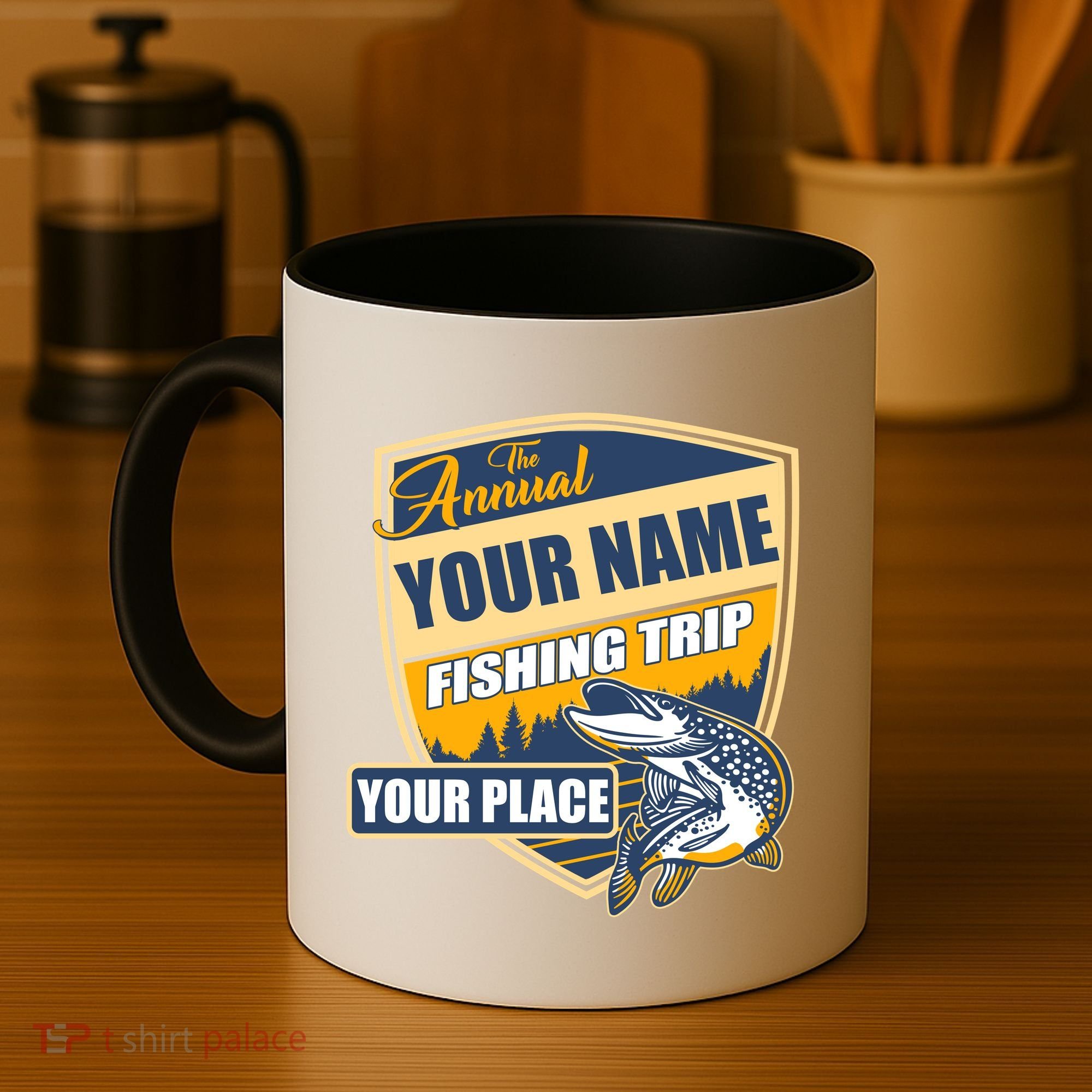 Personalize Fishing Trip Custom Coffee Mug