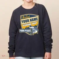 Personalize Fishing Trip Custom Women's Sweatshirt thumb 0