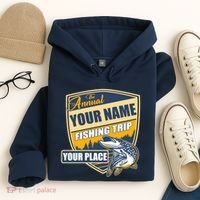 Personalize Fishing Trip Custom Hoodie thumb 4