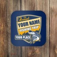 Personalize Fishing Trip Custom Coaster thumb 0
