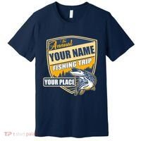 Personalize Fishing Trip Custom Premium T-Shirt thumb 0