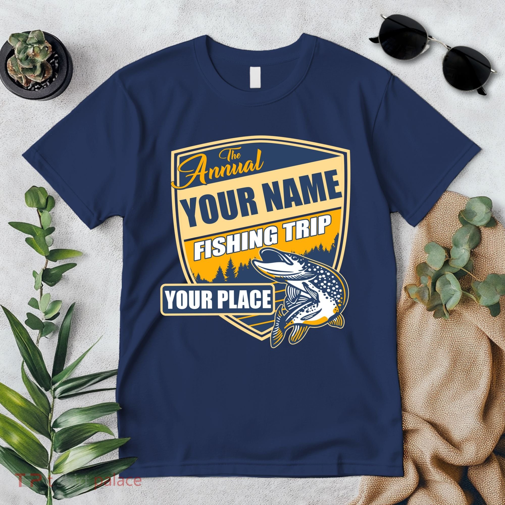 Personalize Fishing Trip Custom Premium T-Shirt