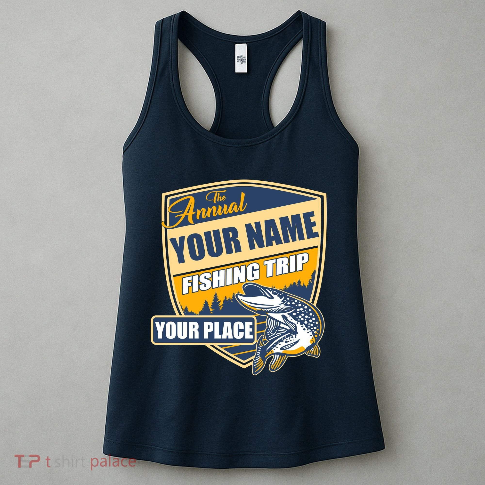 Personalize Fishing Trip Custom Women's Tank Top