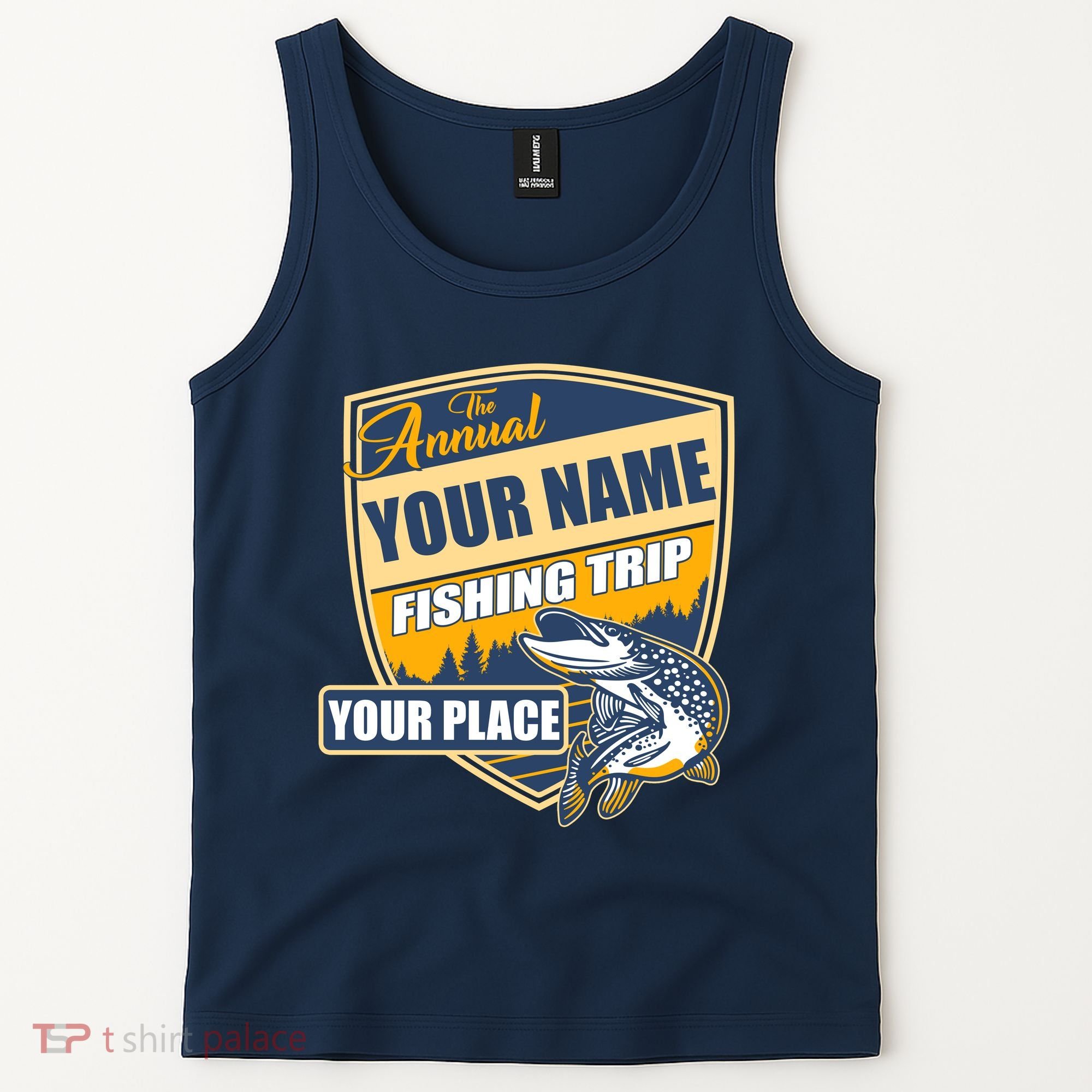Personalize Fishing Trip Custom Tank Top