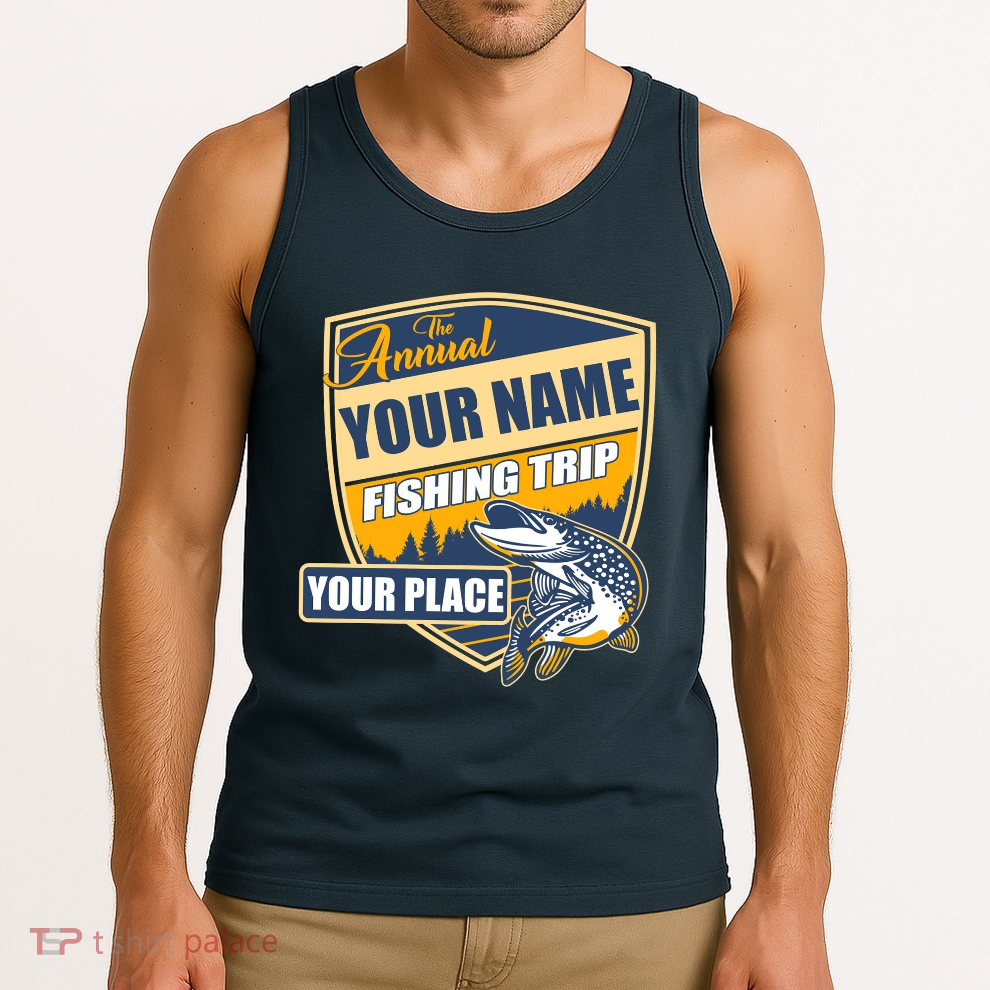 Personalize Fishing Trip Custom Tank Top
