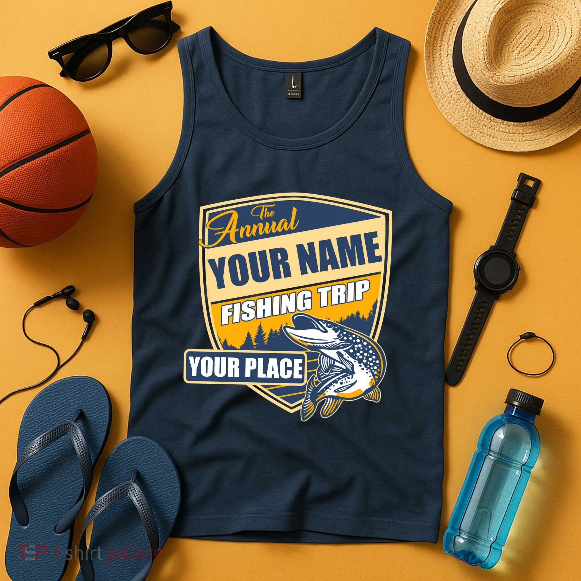 Personalize Fishing Trip Custom Tank Top