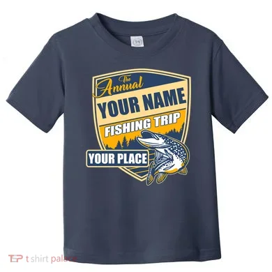 Personalize Fishing Trip Custom Toddler T-Shirt