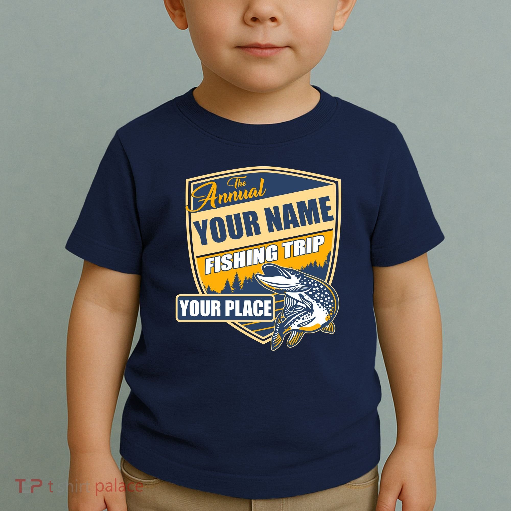 Personalize Fishing Trip Custom Toddler T-Shirt