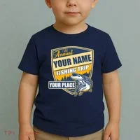 Personalize Fishing Trip Custom Toddler T-Shirt thumb 2