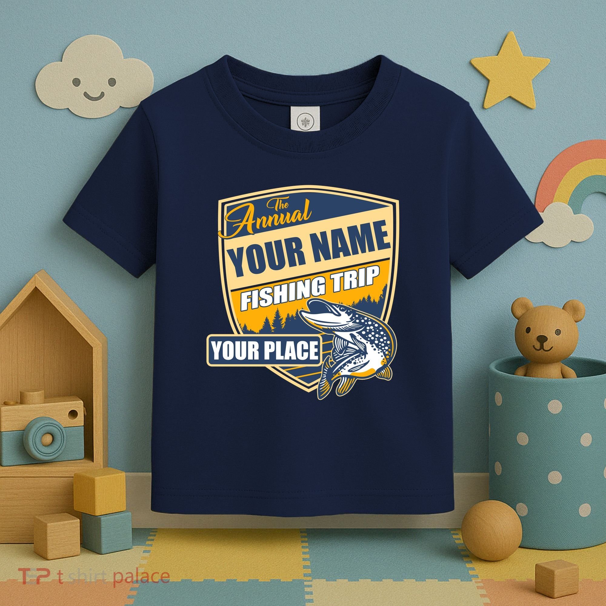 Personalize Fishing Trip Custom Toddler T-Shirt