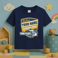 Personalize Fishing Trip Custom Toddler T-Shirt thumb 3
