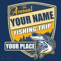 Personalize Fishing Trip Custom Toddler T-Shirt thumb 4
