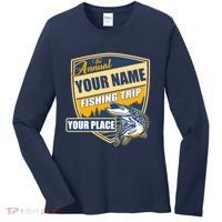 Personalize Fishing Trip Custom Women's Long Sleeve Shirt thumb 0