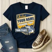 Personalize Fishing Trip Custom Women's T-Shirt thumb 3