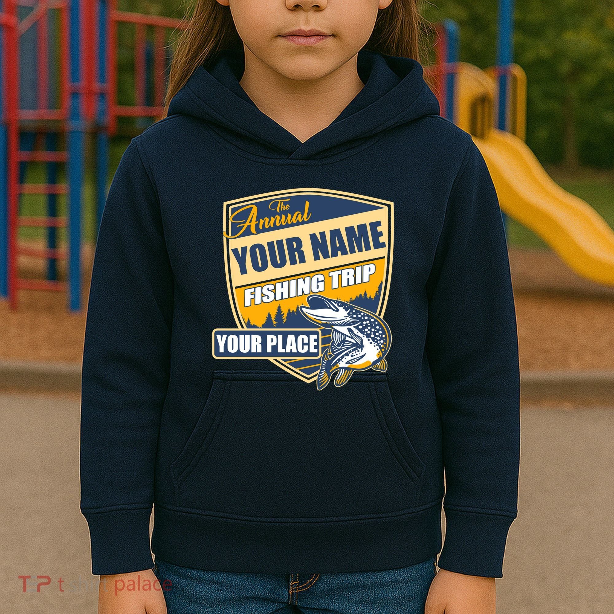 Personalize Fishing Trip Custom Kids Hoodie