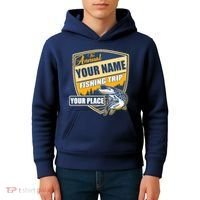 Personalize Fishing Trip Custom Kids Hoodie thumb 4