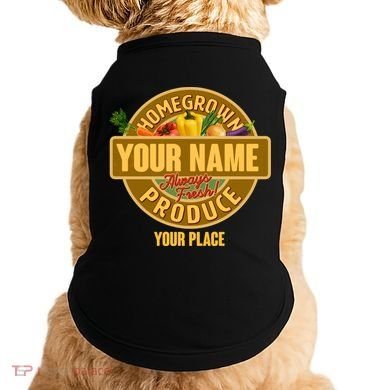 Personalize Home Homegrown Produce Custom Farmer Doggie Tank