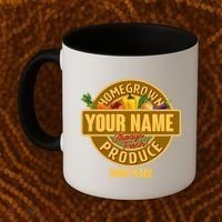 Personalize Home Homegrown Produce Custom Farmer Coffee Mug thumb 2