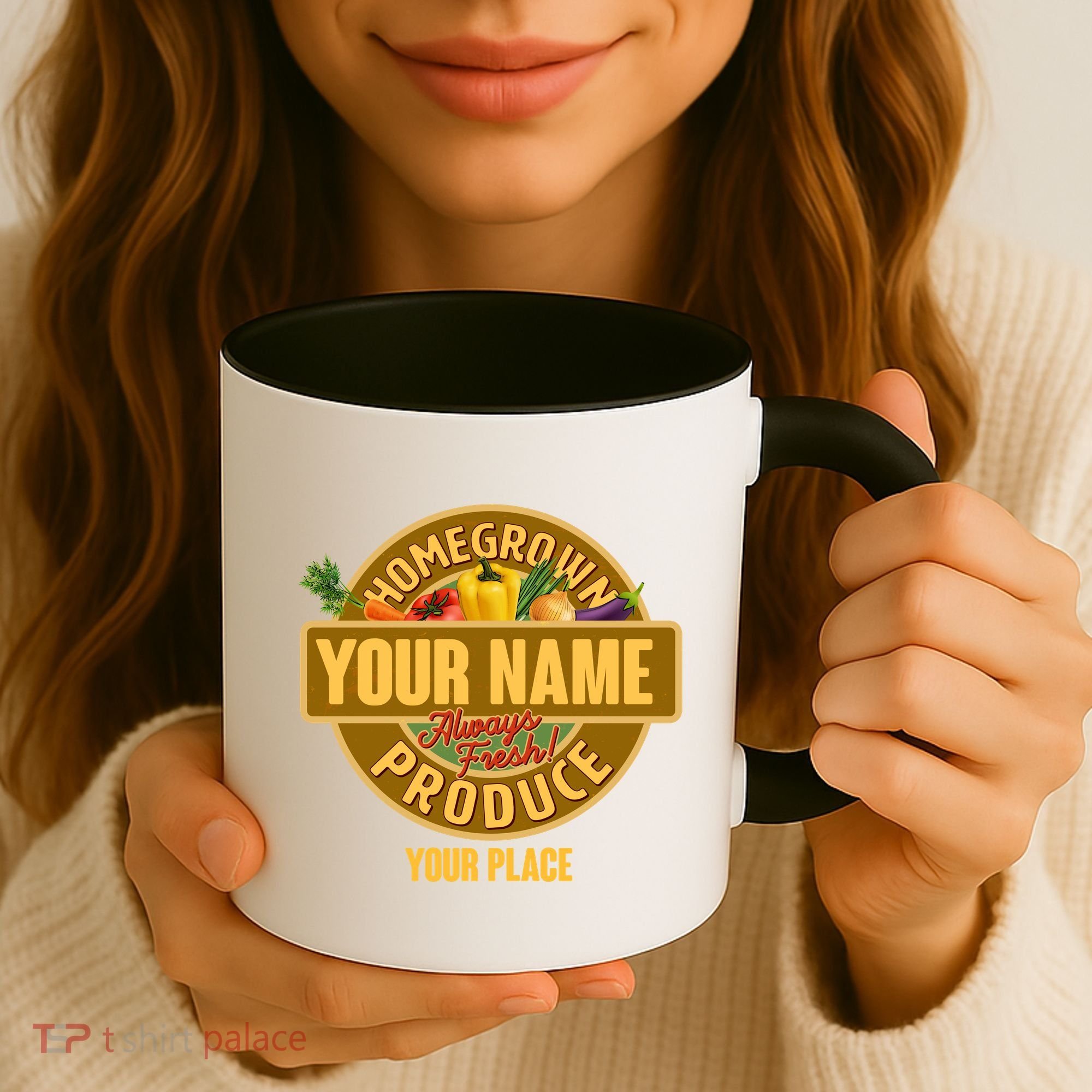 Personalize Home Homegrown Produce Custom Farmer Coffee Mug