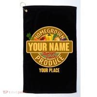 Personalize Home Homegrown Produce Custom Farmer Golf Towel thumb 0