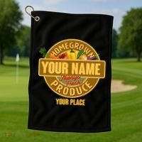 Personalize Home Homegrown Produce Custom Farmer Golf Towel thumb 1