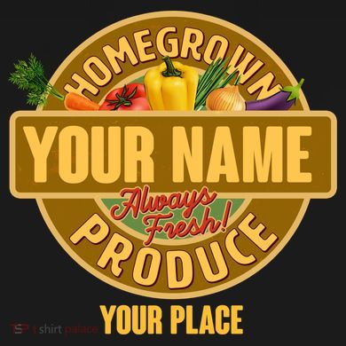 Personalize Home Homegrown Produce Custom Farmer Kids Long Sleeve Shirt