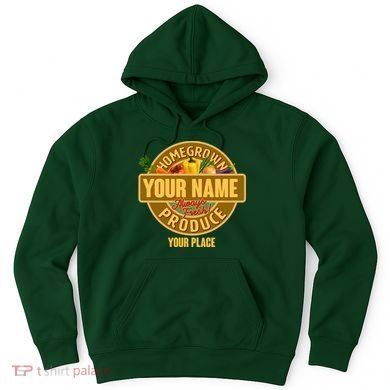 Personalize Home Homegrown Produce Custom Farmer Hoodie