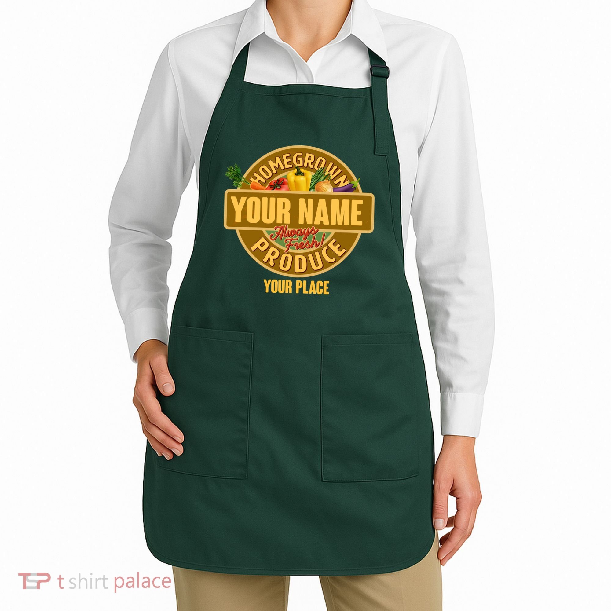 Personalize Home Homegrown Produce Custom Farmer Apron