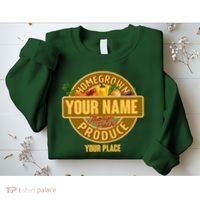 Personalize Home Homegrown Produce Custom Farmer Sweatshirt thumb 2