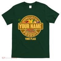 Personalize Home Homegrown Produce Custom Farmer T-Shirt thumb 0