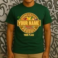 Personalize Home Homegrown Produce Custom Farmer T-Shirt thumb 3