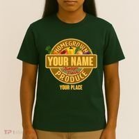Personalize Home Homegrown Produce Custom Farmer T-Shirt thumb 4
