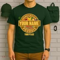 Personalize Home Homegrown Produce Custom Farmer T-Shirt thumb 6